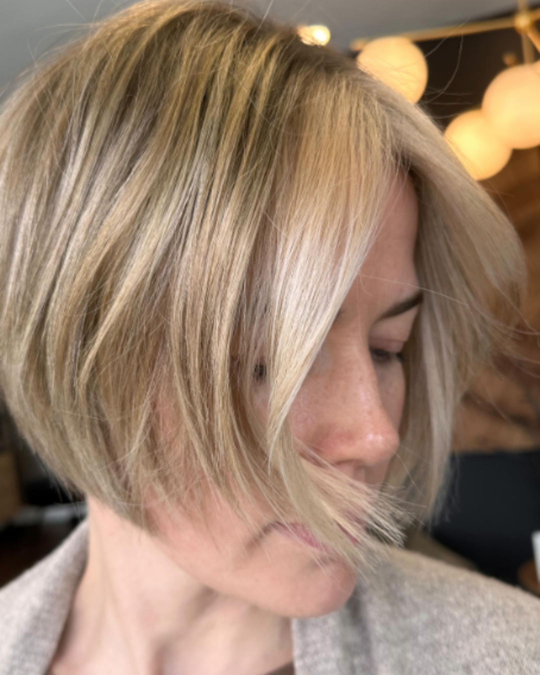 Dimensional Blonde Bob by  Katelyn
