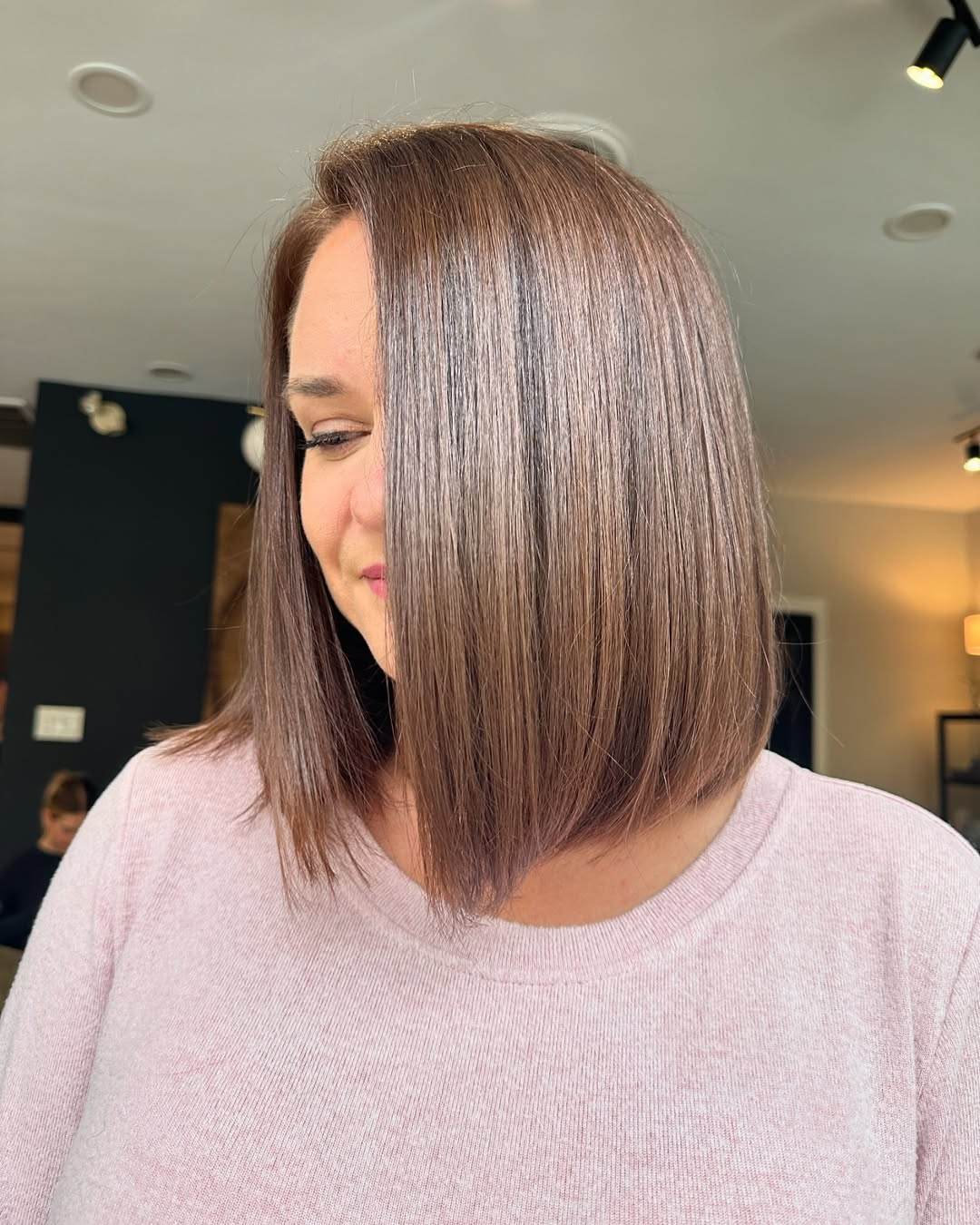 Rich Chocolate Brunette Lob by Selina