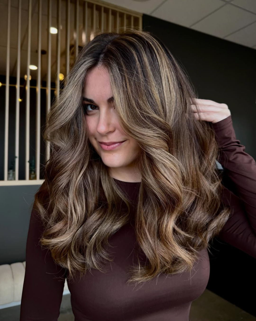 Dimensional Brunette Balayage Waves