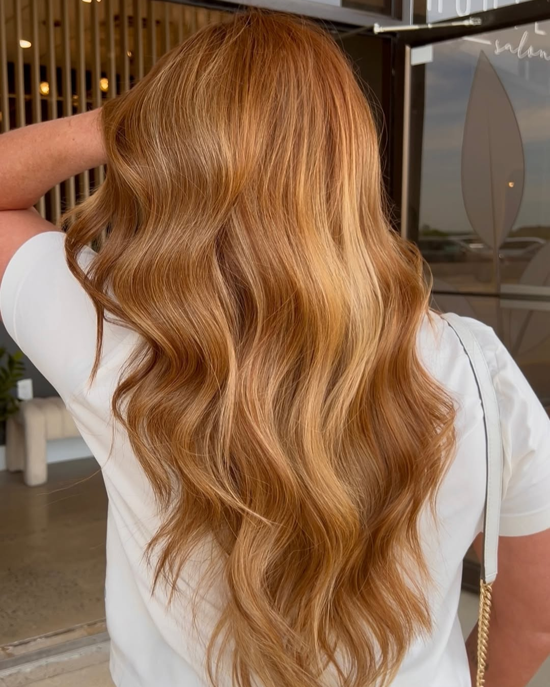 Golden Strawberry Blonde Dimensional Waves
